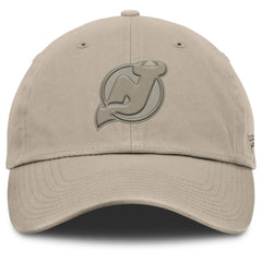 New Jersey Devils Fanatics Authentic Pro Road Adjustable Hat Tan
