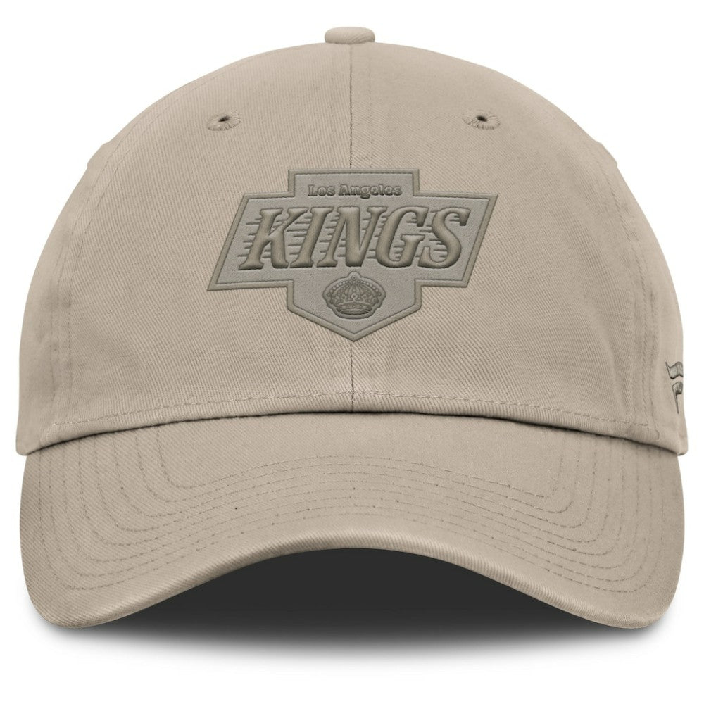 Los Angeles Kings Fanatics Authentic Pro Road Adjustable Hat Tan