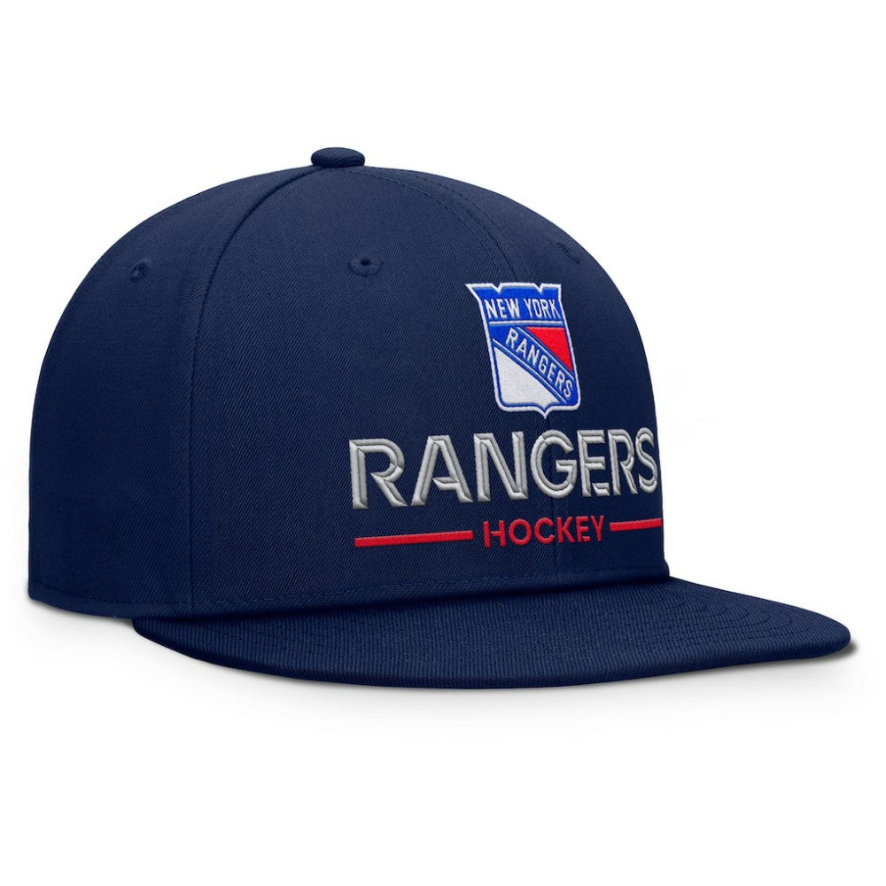 New York Rangers Fanatics Authentic Pro Rink Lockup Snapback Hat Navy