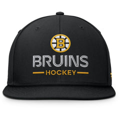 Boston Bruins Fanatics Authentic Pro Rink Lockup Snapback Hat Black