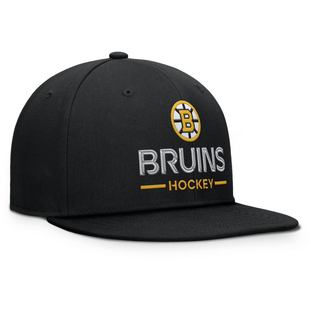 Boston Bruins Fanatics Authentic Pro Rink Lockup Snapback Hat Black