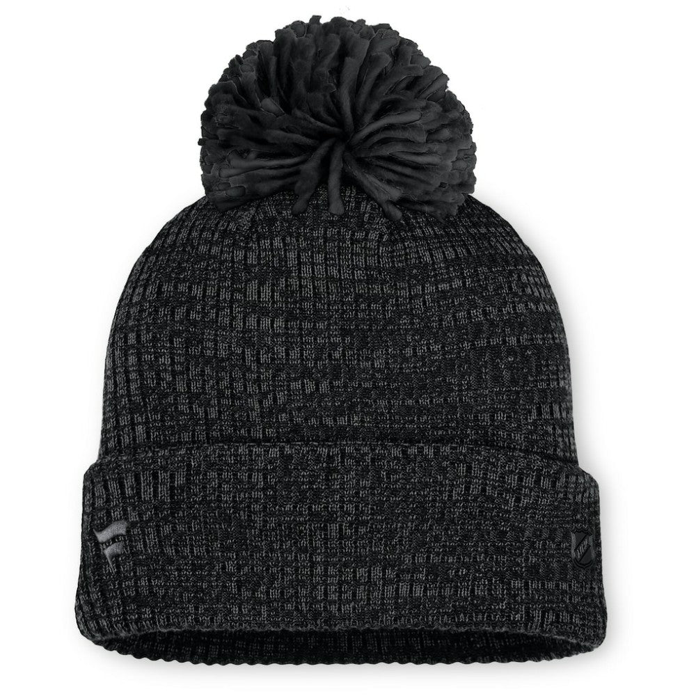 Boston Bruins Fanatics Women's Authentic Pro Road Cuffed Knit Hat with Pom Black