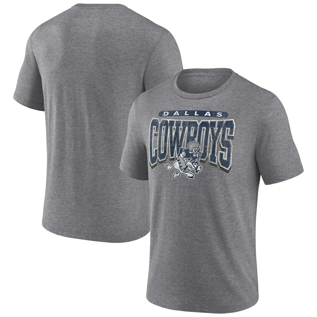 Dallas Cowboys Warped Block Tri-Blend T-Shirt - Heather Gray online