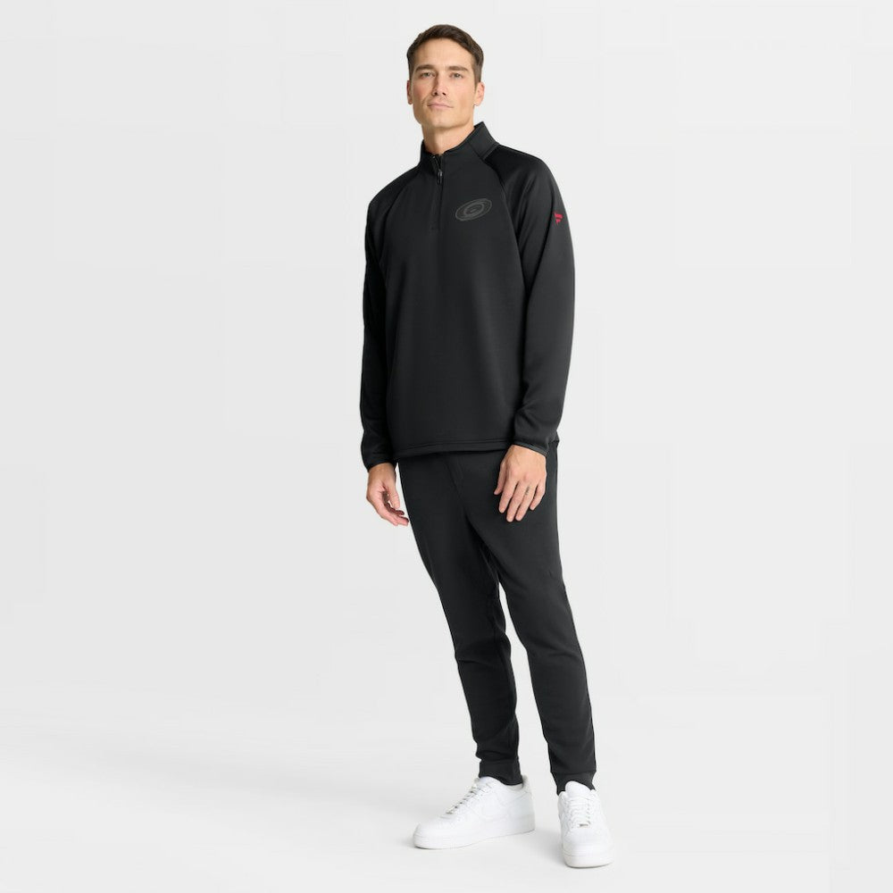 Carolina Hurricanes Fanatics Authentic Pro Tonal Rink Raglan Quarter-Zip Pullover Black