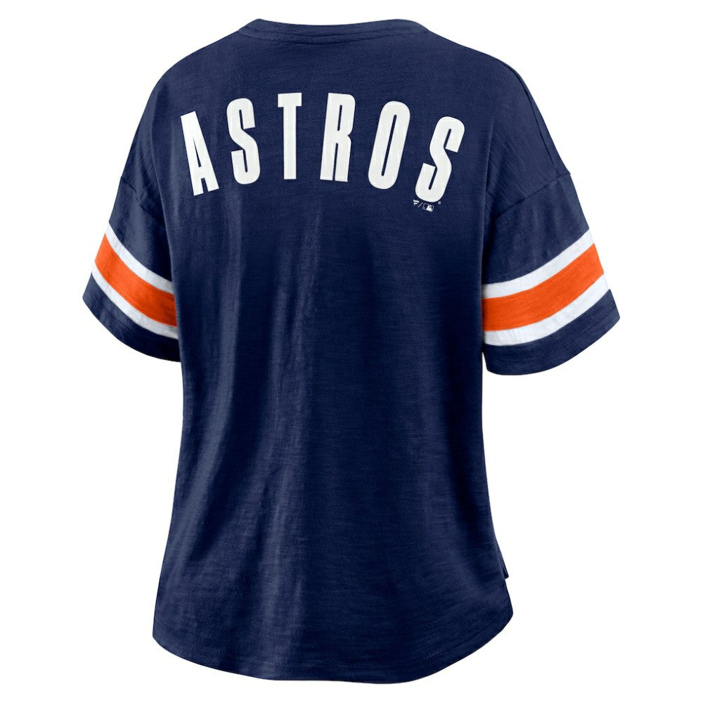 Houston Astros Women's Curl Route T-Shirt - Navy