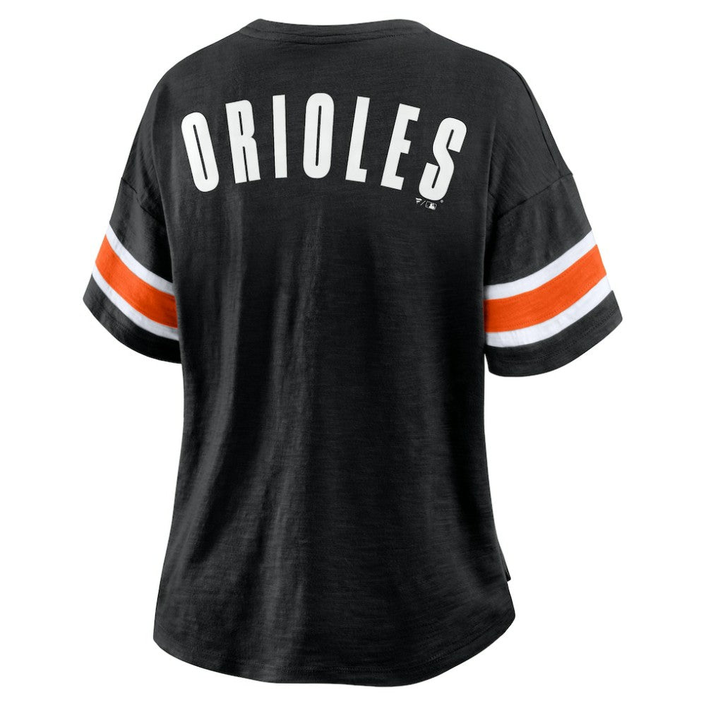 Baltimore Orioles Women's Curl Route T-Shirt - Black