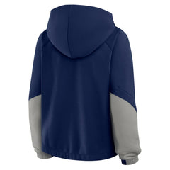 New York Yankees Women's Oversized Time to Win Pullover Hoodie - Navy