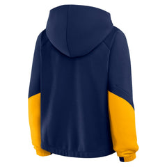 Milwaukee Brewers Women's Oversized Time to Win Pullover Hoodie - Navy