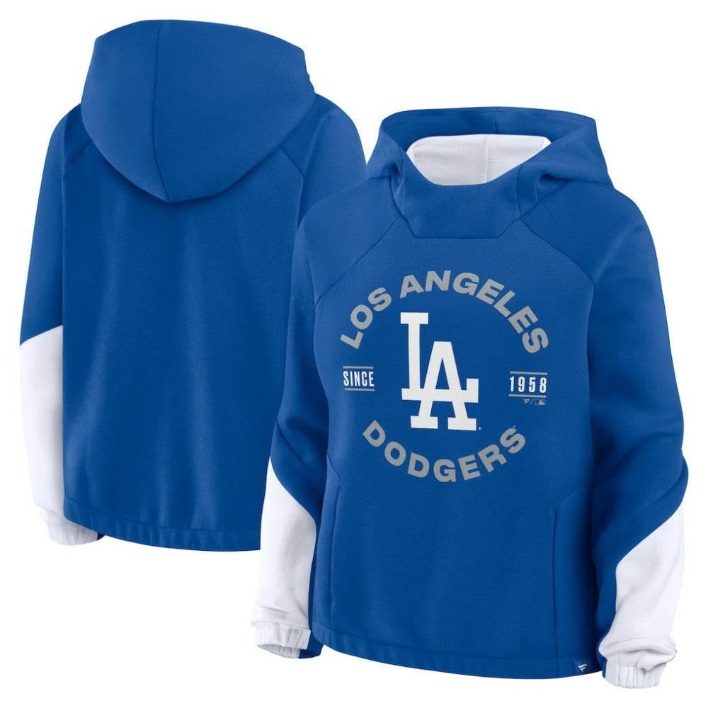 Los Angeles Dodgers Women's Oversized Time to Win Pullover Hoodie - Royal