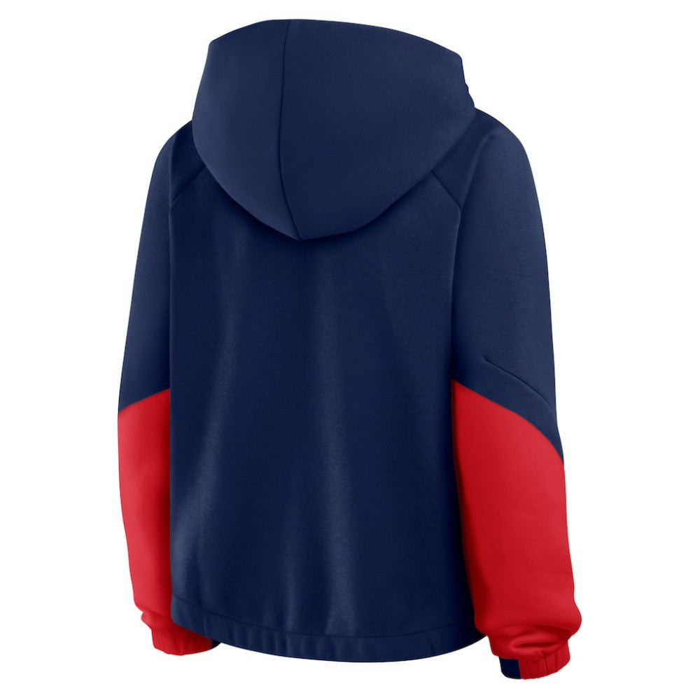 Atlanta Braves Women's Oversized Time to Win Pullover Hoodie - Navy