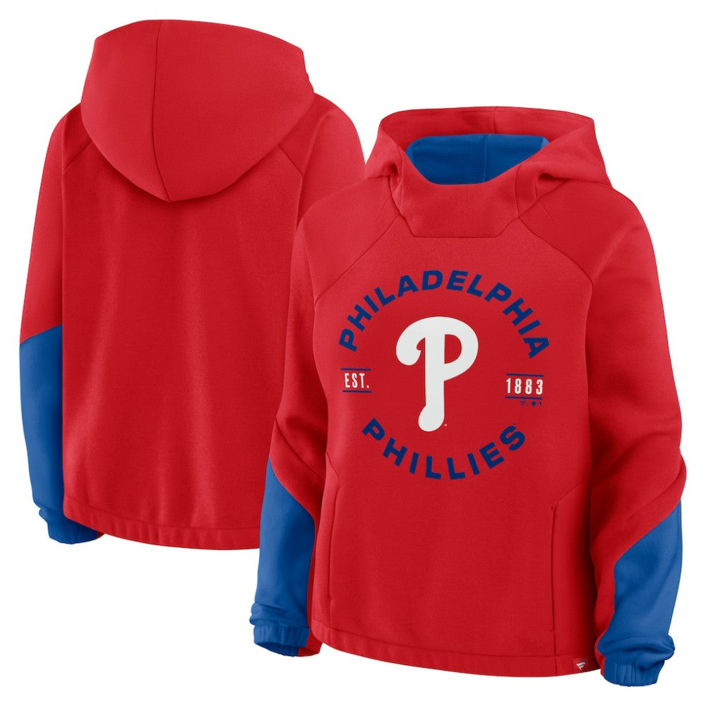 Philadelphia Phillies Women's Oversized Time to Win Pullover Hoodie - Red