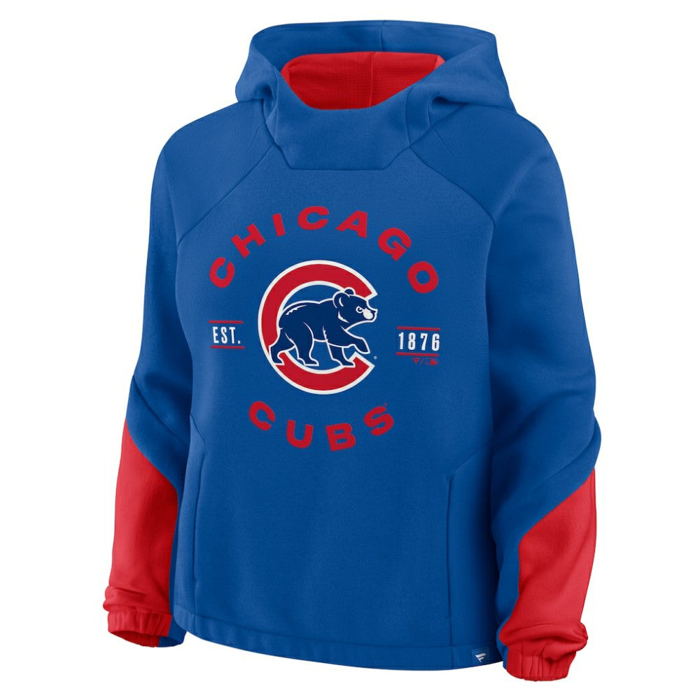Chicago Cubs Women's Oversized Time to Win Pullover Hoodie - Royal