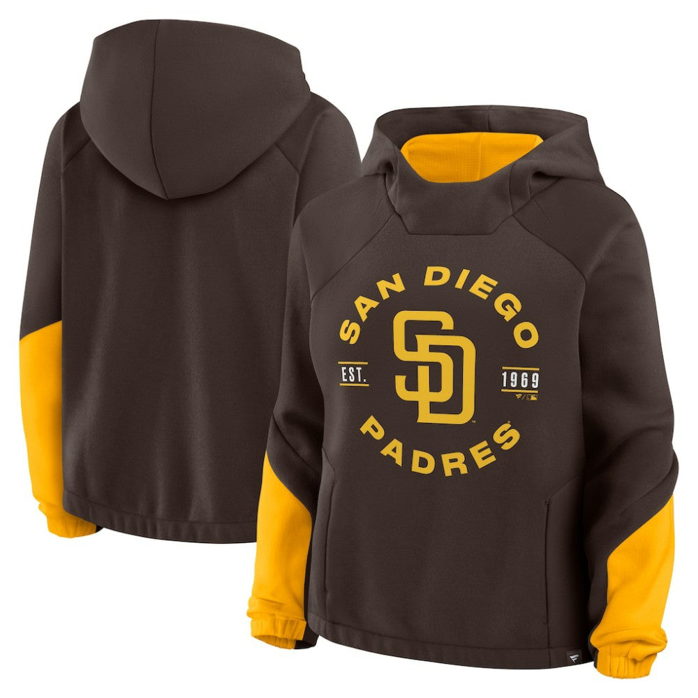San Diego Padres Women's Oversized Time to Win Pullover Hoodie - Brown