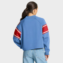 St. Louis Cardinals Women's Oversized Toss Sweep Raglan Pullover Sweatshirt - Light Blue