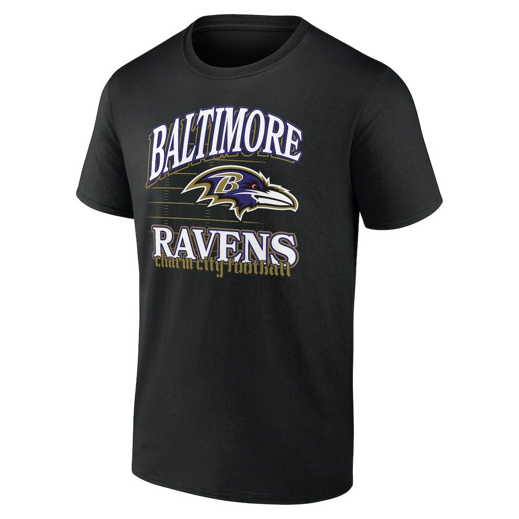 Baltimore Ravens Retro Gridiron T-Shirt - Black for sale