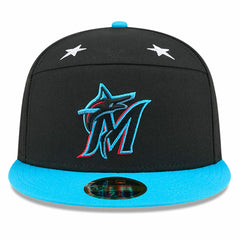 Miami Marlins 2025 MLB All-Star Game Side Patch 59FIFTY Fitted Hat - Black/Blue | New Era