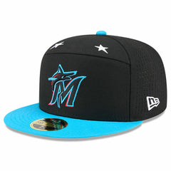 Miami Marlins 2025 MLB All-Star Game Side Patch 59FIFTY Fitted Hat - Black/Blue | New Era