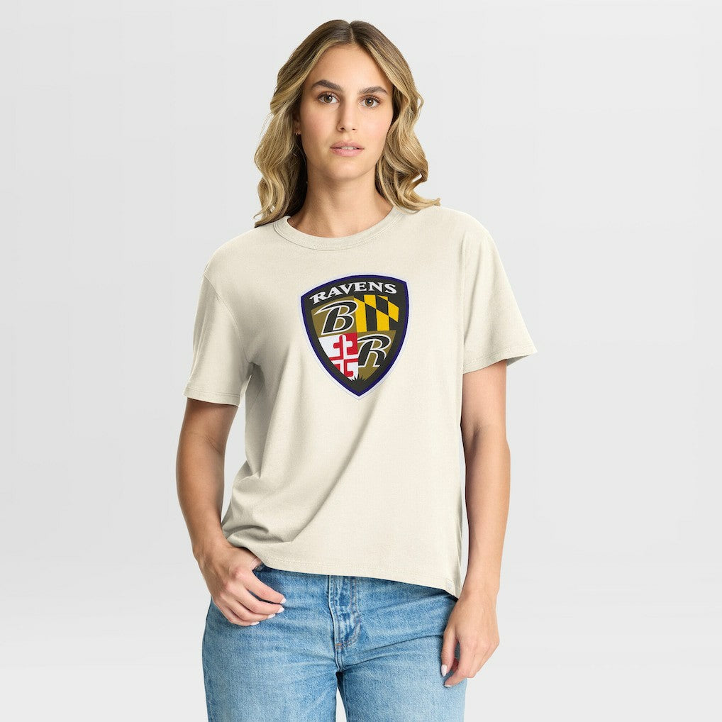 Baltimore Ravens Women's Dove Legacy T-Shirt - Cream on sale