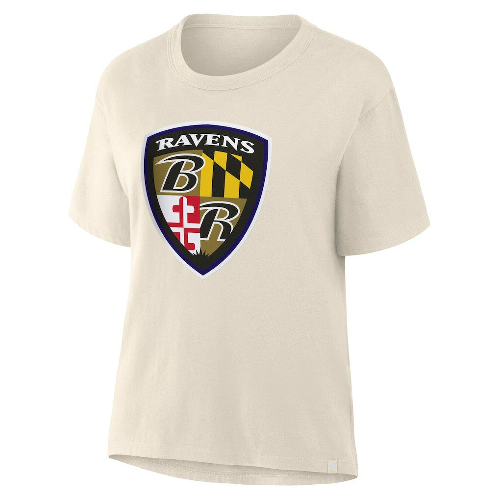 Baltimore Ravens Women's Dove Legacy T-Shirt - Cream on sale