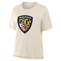 Baltimore Ravens Women's Dove Legacy T-Shirt - Cream on sale