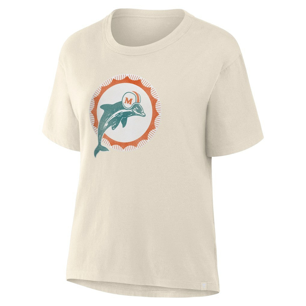Miami Dolphins Women's Dove Legacy T-Shirt - Cream cheap