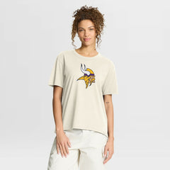 Minnesota Vikings Women's Dove Legacy T-Shirt - Cream on sale