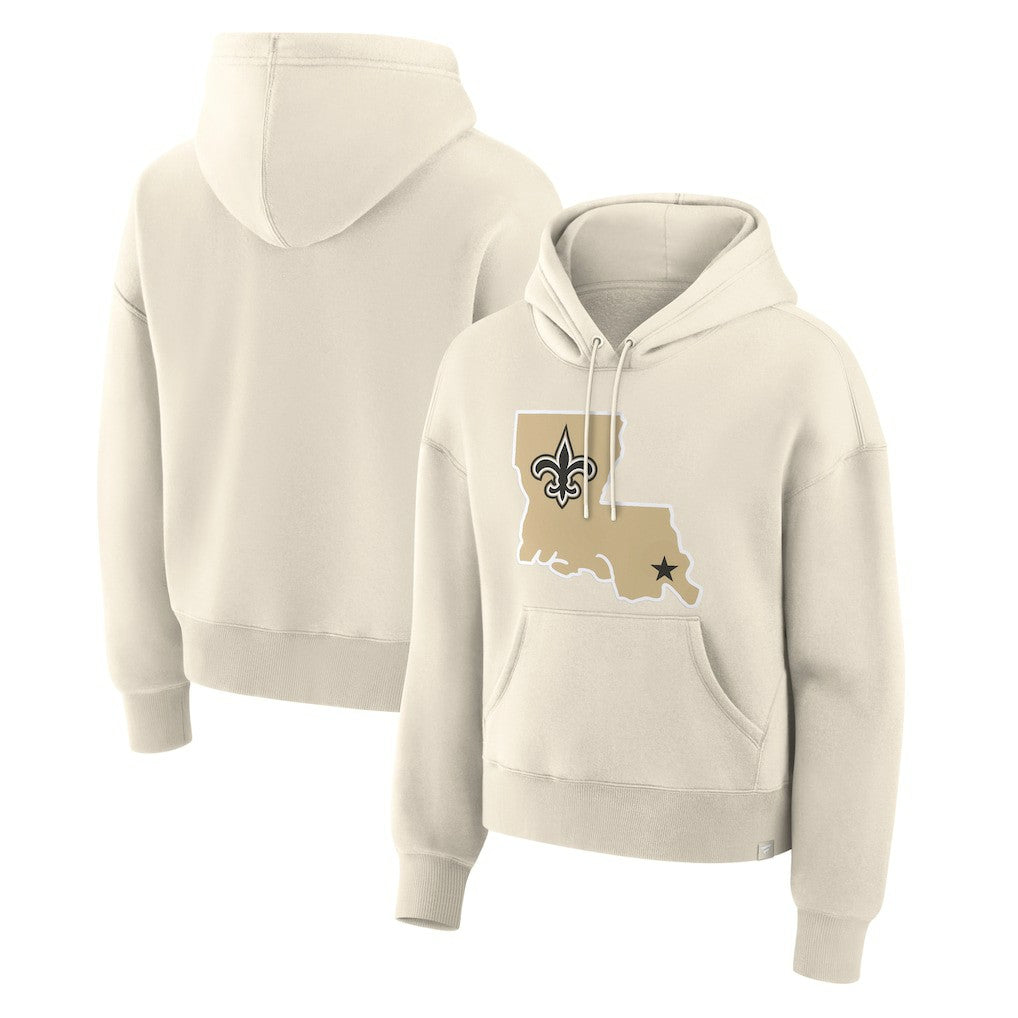 New Orleans Saints Women's Dove Legacy Pullover Hoodie - Cream on sale