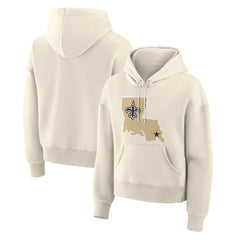 New Orleans Saints Women's Dove Legacy Pullover Hoodie - Cream on sale