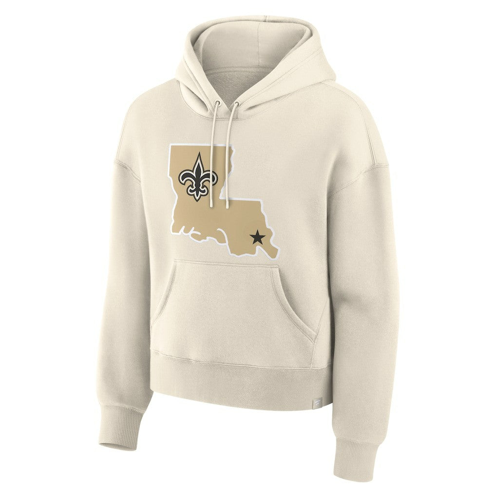 New Orleans Saints Women's Dove Legacy Pullover Hoodie - Cream on sale