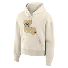 New Orleans Saints Women's Dove Legacy Pullover Hoodie - Cream on sale