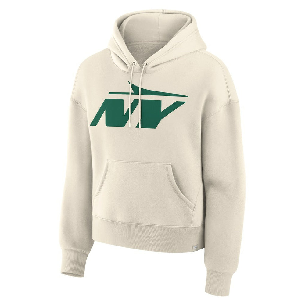 New York Jets Women's Dove Legacy Pullover Hoodie - Cream on sale