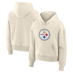 Pittsburgh Steelers Women's Dove Legacy Pullover Hoodie - Cream on sale