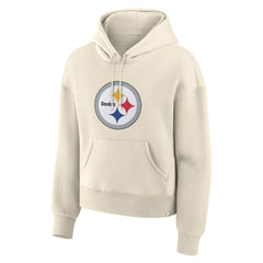 Pittsburgh Steelers Women's Dove Legacy Pullover Hoodie - Cream on sale