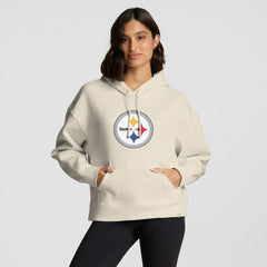 Pittsburgh Steelers Women's Dove Legacy Pullover Hoodie - Cream on sale