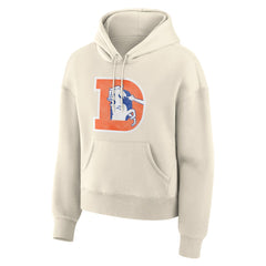 Denver Broncos Women's Dove Legacy Pullover Hoodie - Cream cheap