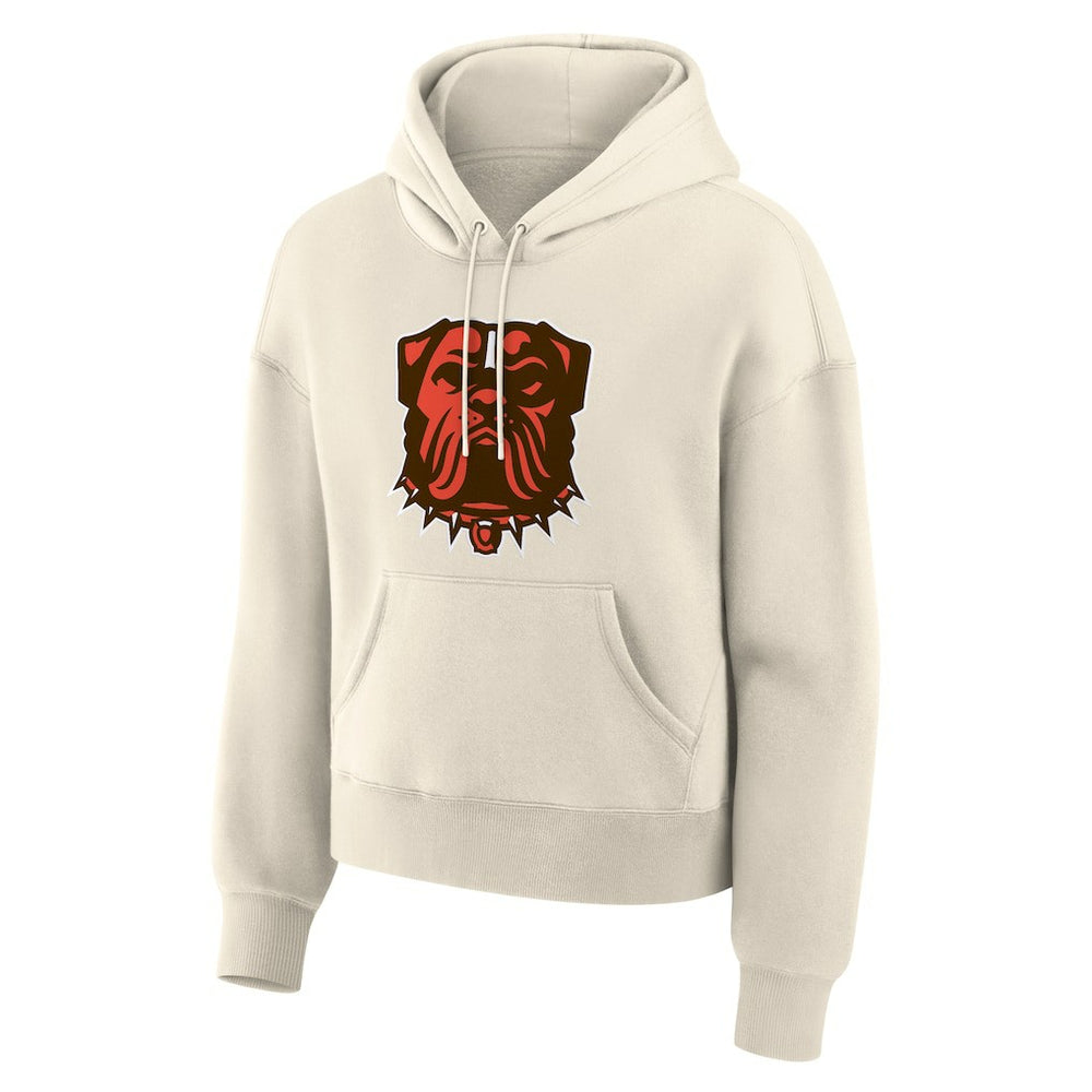 Cleveland Browns Women's Dove Legacy Pullover Hoodie - Cream outlet