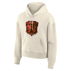 Cleveland Browns Women's Dove Legacy Pullover Hoodie - Cream outlet