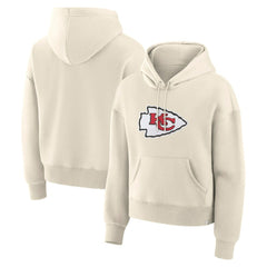 Kansas City Chiefs Women's Dove Legacy Pullover Hoodie - Cream outlet