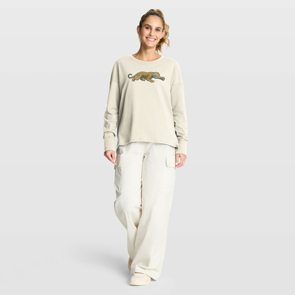 Jacksonville Jaguars Women's Dove Legacy Long Sleeve T-Shirt - Cream sale
