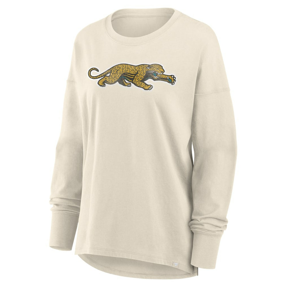 Jacksonville Jaguars Women's Dove Legacy Long Sleeve T-Shirt - Cream sale