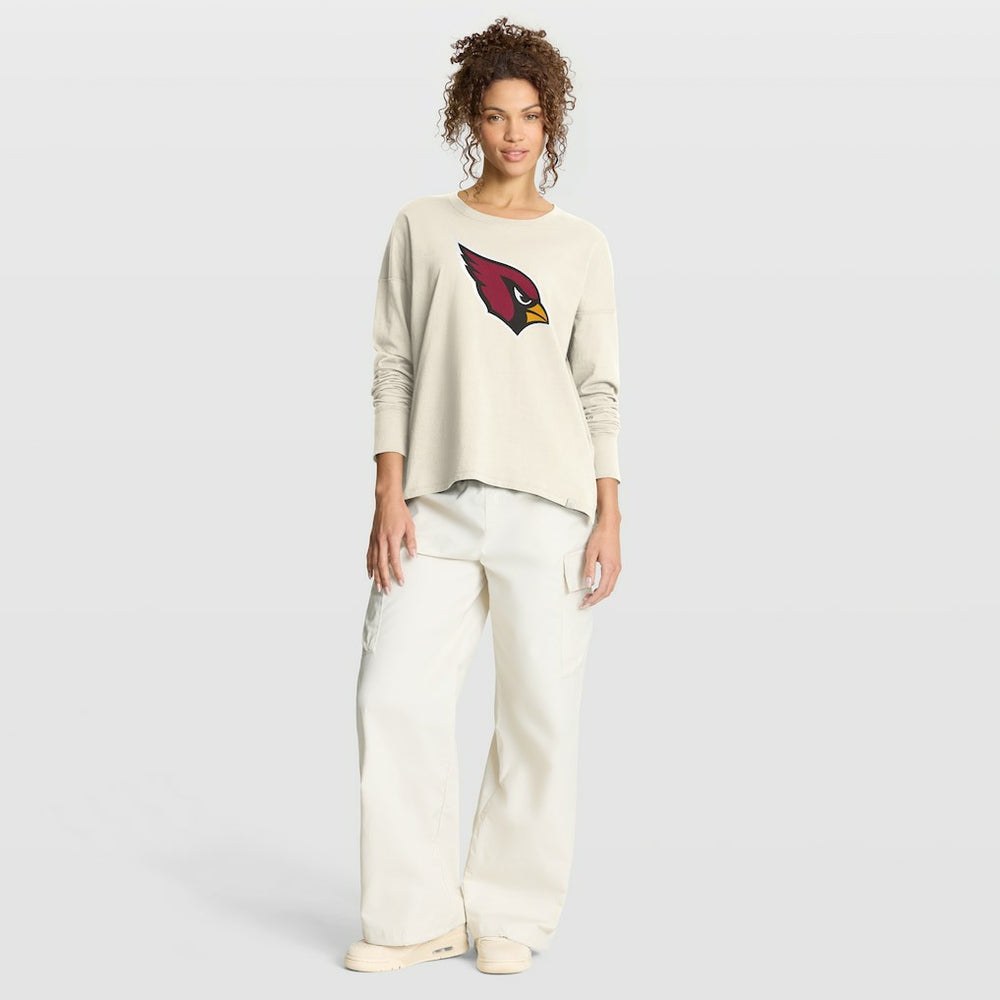 Arizona Cardinals Women's Dove Legacy Long Sleeve T-Shirt - Cream for sale