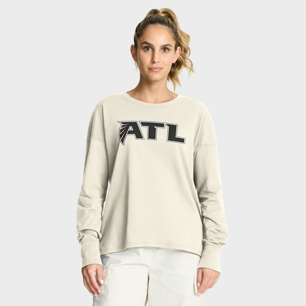 Atlanta Falcons Women's Dove Legacy Long Sleeve T-Shirt - Cream on sale