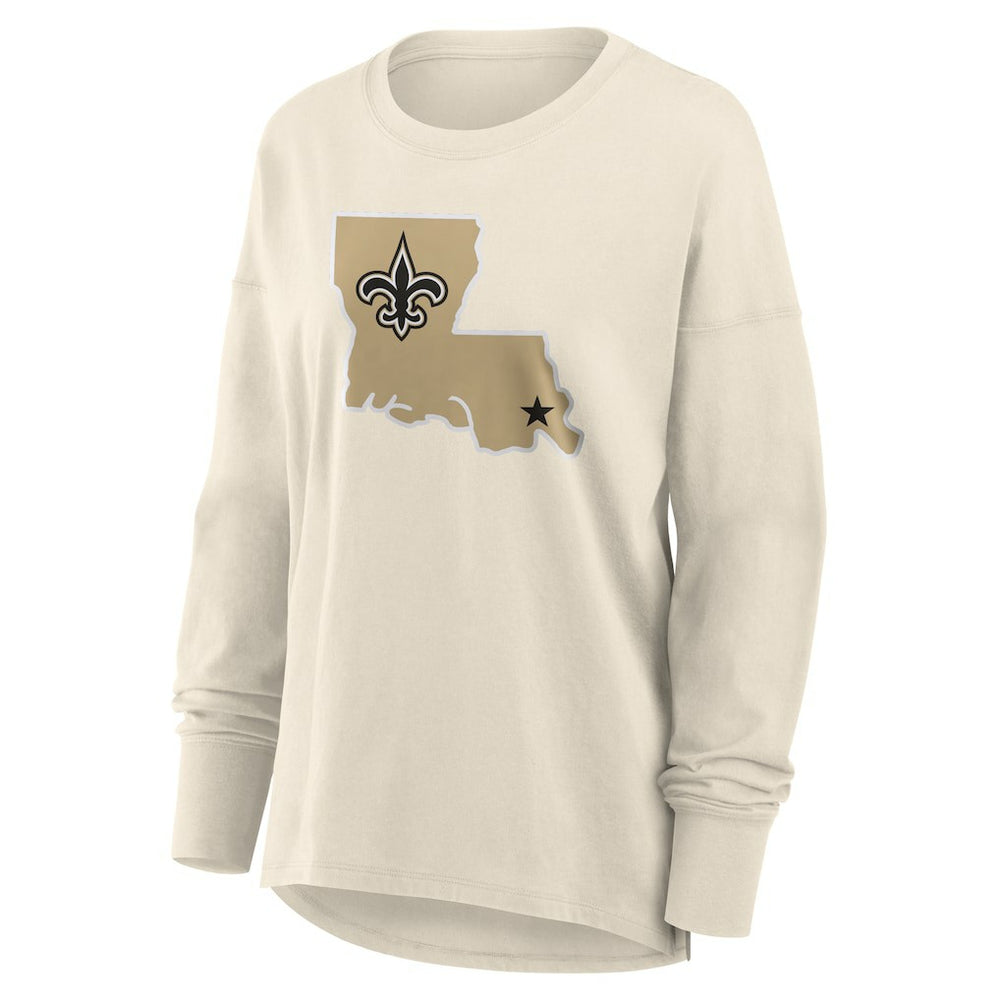 New Orleans Saints Women's Dove Legacy Long Sleeve T-Shirt - Cream sale