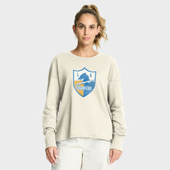 Los Angeles Chargers Women's Dove Legacy Long Sleeve T-Shirt - Cream discount