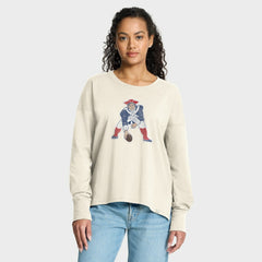 New England Patriots Women's Dove Legacy Long Sleeve T-Shirt - Cream outlet