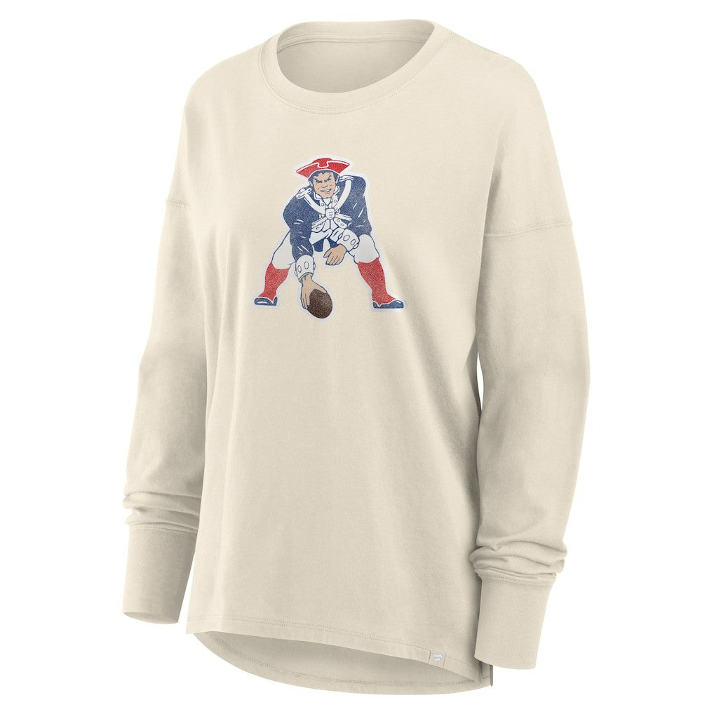 New England Patriots Women's Dove Legacy Long Sleeve T-Shirt - Cream outlet