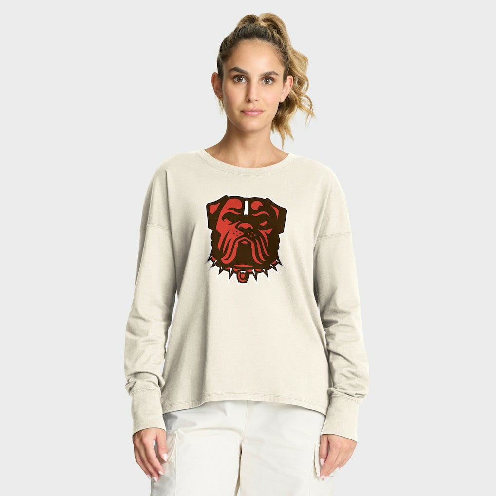 Cleveland Browns Women's Dove Legacy Long Sleeve T-Shirt - Cream cheap