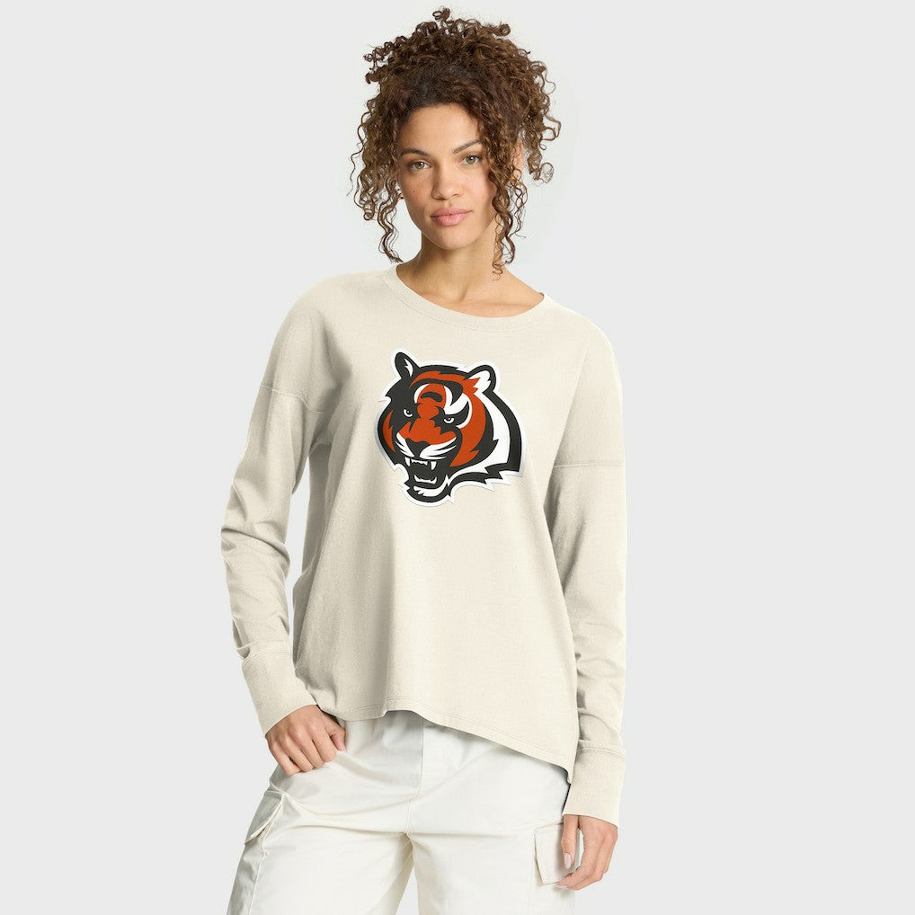 Cincinnati Bengals Women's Dove Legacy Long Sleeve T-Shirt - Cream outlet