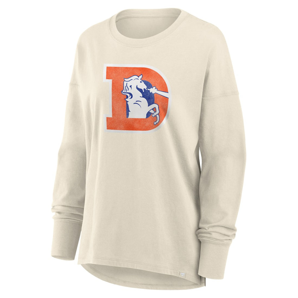 Denver Broncos Women's Dove Legacy Long Sleeve T-Shirt - Cream outlet