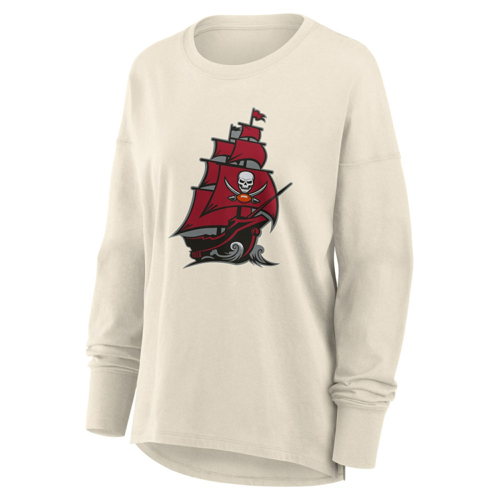 Tampa Bay Buccaneers Women's Dove Legacy Long Sleeve T-Shirt - Cream on sale